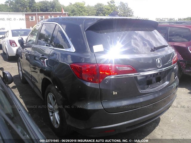 5J8TB4H31FL017203 - 2015 ACURA RDX GRAY photo 3