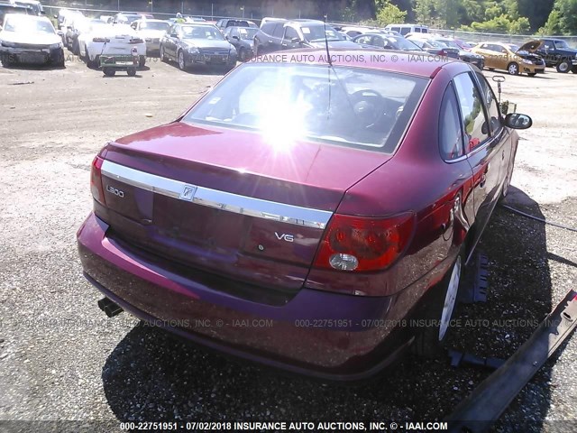 1G8JD54R84Y511634 - 2004 SATURN L300 LEVEL 2 RED photo 4