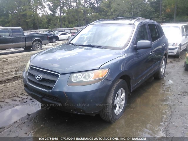 5NMSG13D17H102961 - 2007 HYUNDAI SANTA FE GLS BLUE photo 2