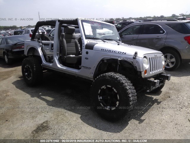 1J8GA69137L113954 - 2007 JEEP WRANGLER RUBICON SILVER photo 1