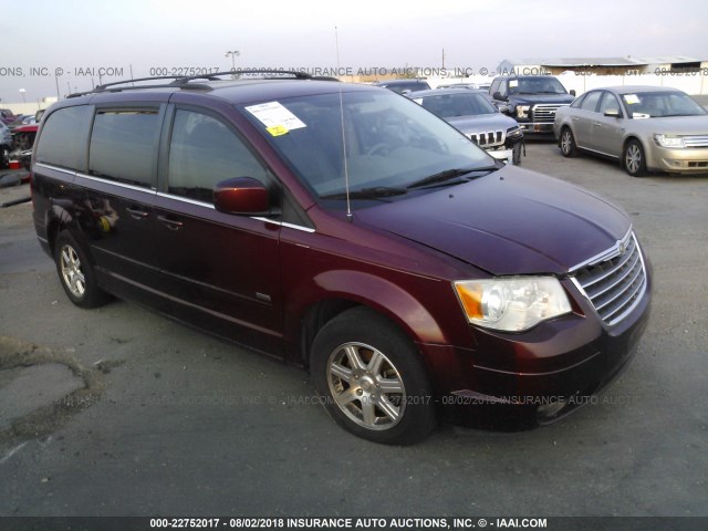 2A8HR54P48R701633 - 2008 CHRYSLER TOWN & COUNTRY TOURING MAROON photo 1