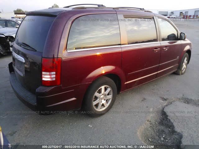 2A8HR54P48R701633 - 2008 CHRYSLER TOWN & COUNTRY TOURING MAROON photo 4