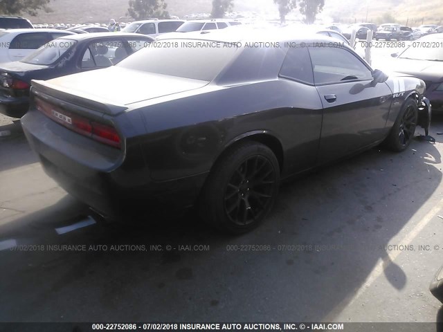 2C3CDYBT8EH231260 - 2014 DODGE CHALLENGER R/T GRAY photo 4