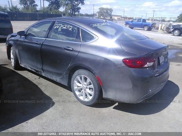 1C3CCCCG5FN582529 - 2015 CHRYSLER 200 C GRAY photo 3