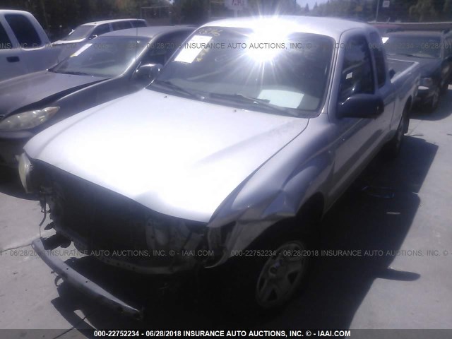 5TEVL52N73Z299946 - 2003 TOYOTA TACOMA XTRACAB SILVER photo 2