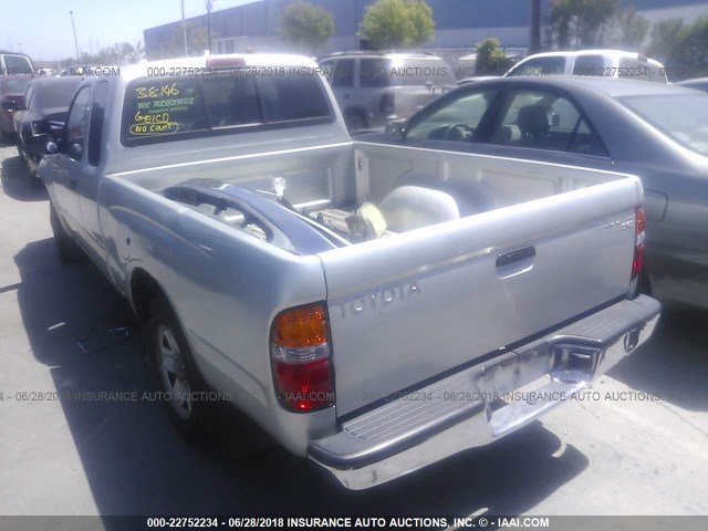 5TEVL52N73Z299946 - 2003 TOYOTA TACOMA XTRACAB SILVER photo 3