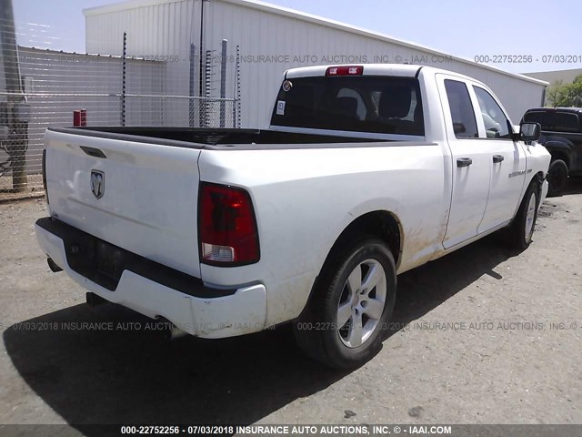 1C6RD6FT6CS330628 - 2012 DODGE RAM 1500 ST WHITE photo 4