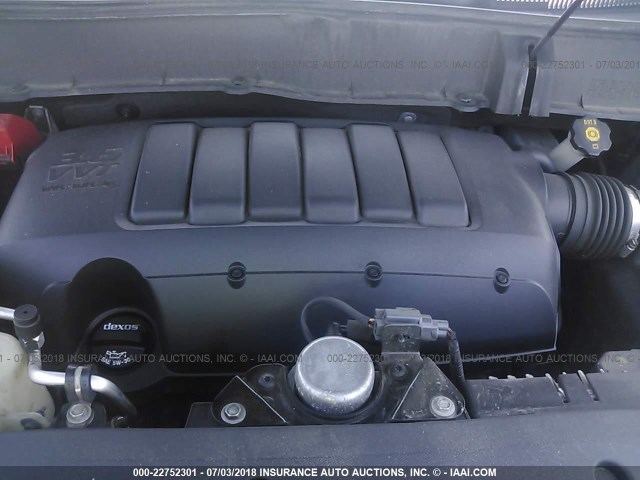 1GNKRLED8CJ302024 - 2012 CHEVROLET TRAVERSE LTZ BLACK photo 10