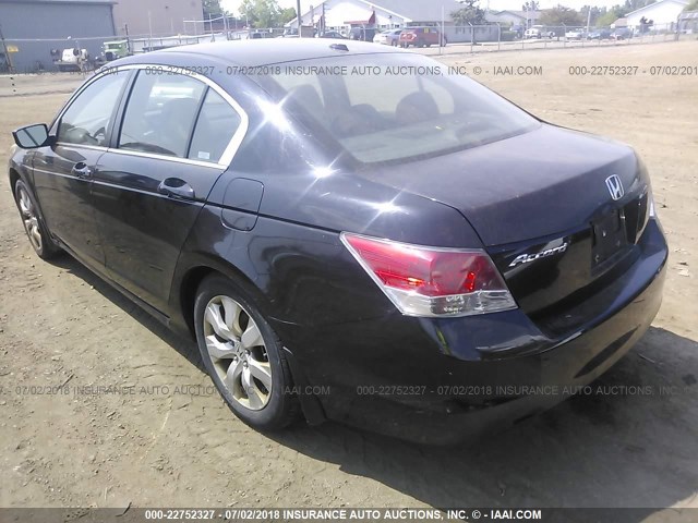 1HGCP26888A157090 - 2008 HONDA ACCORD EXL BLACK photo 3