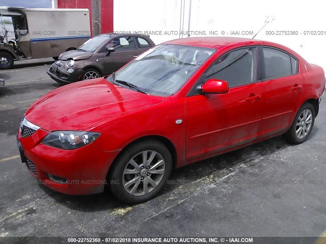 JM1BK32F271685077 - 2007 MAZDA 3 I RED photo 2