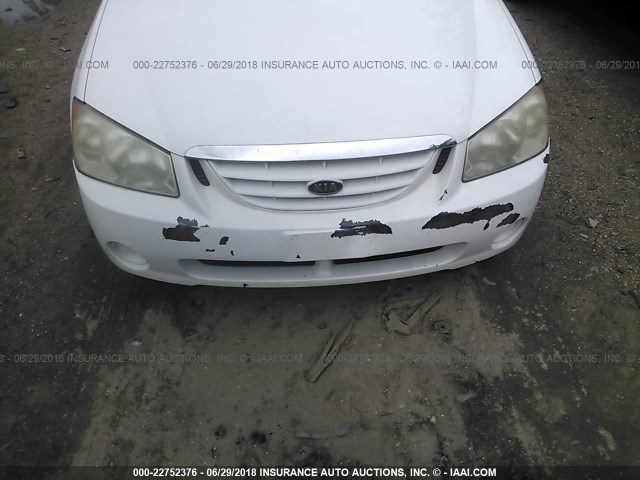 KNAFE121765355392 - 2006 KIA NEW SPECTRA LX/EX WHITE photo 6