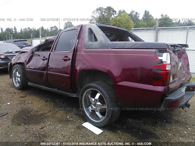 3GNEC12087G134557 - 2007 CHEVROLET AVALANCHE C1500 MAROON photo 3