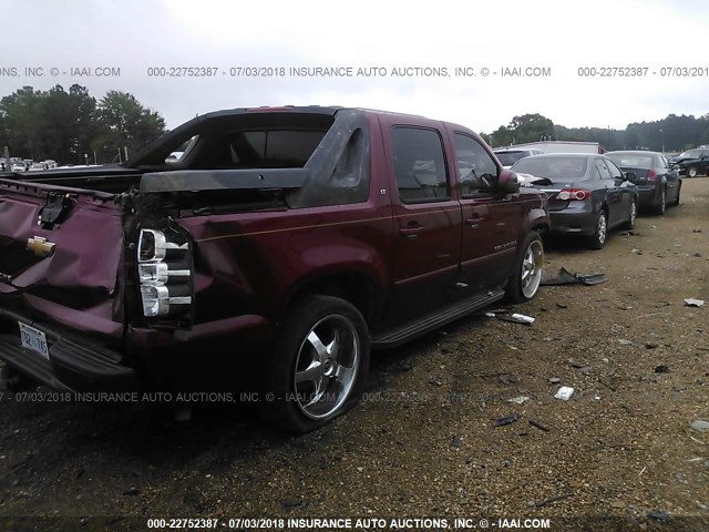 3GNEC12087G134557 - 2007 CHEVROLET AVALANCHE C1500 MAROON photo 4