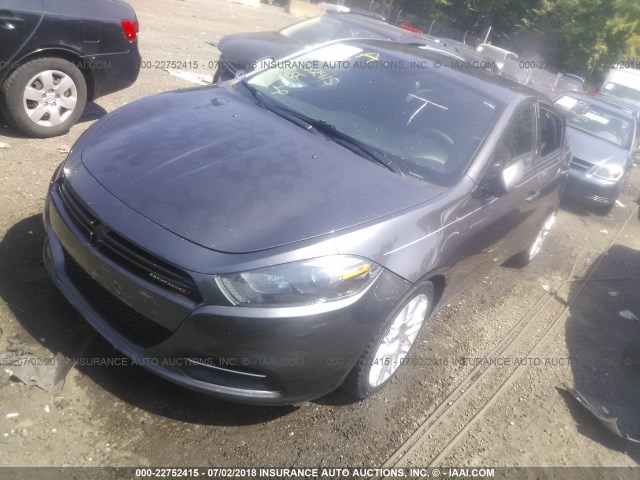 1C3CDFBB0FD166608 - 2015 DODGE DART SXT GRAY photo 2