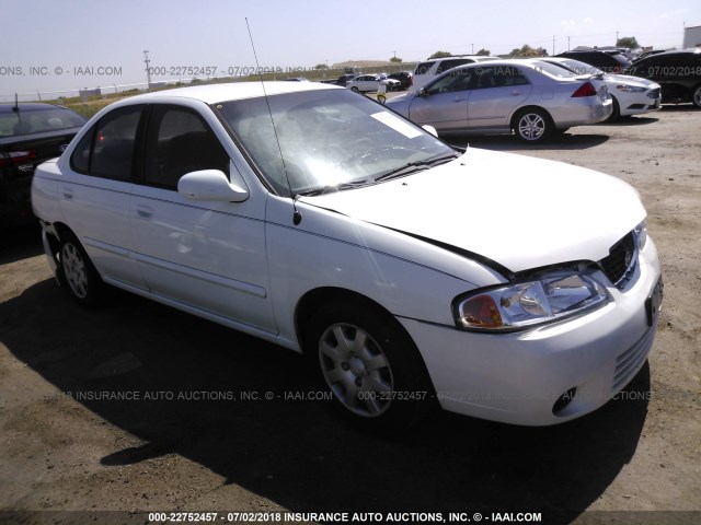 3N1CB51D81L444806 - 2001 NISSAN SENTRA XE/GXE WHITE photo 1