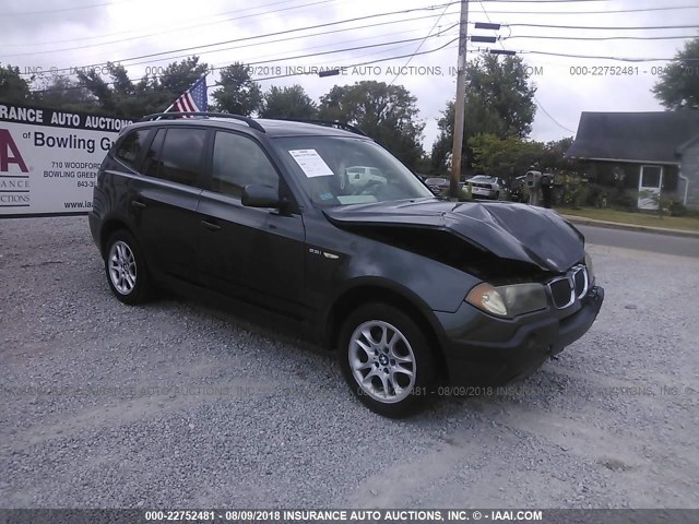 WBXPA73474WC44014 - 2004 BMW X3 2.5I GRAY photo 1