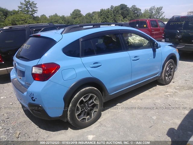 JF2GPABC7G8260027 - 2016 SUBARU CROSSTREK PREMIUM BLUE photo 4