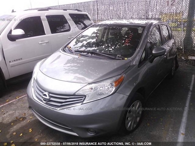 3N1CE2CP7FL393111 - 2015 NISSAN VERSA NOTE S/S PLUS/SV/SL/SR GRAY photo 2