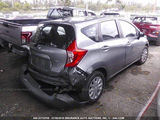 3N1CE2CP7FL393111 - 2015 NISSAN VERSA NOTE S/S PLUS/SV/SL/SR GRAY photo 4