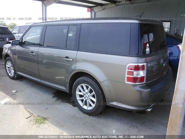 2FMGK5B8XEBD44283 - 2014 FORD FLEX SE BROWN photo 3