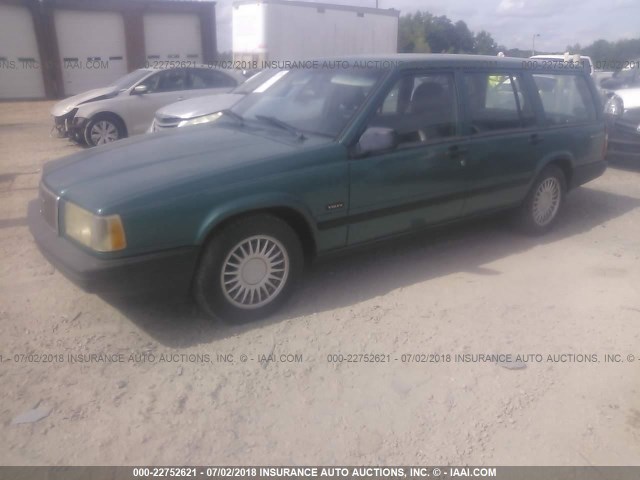 YV1JW8705R3123063 - 1994 VOLVO 940 GREEN photo 2