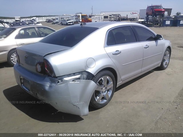 1G1ZC5E07CF183010 - 2012 CHEVROLET MALIBU 1LT SILVER photo 4