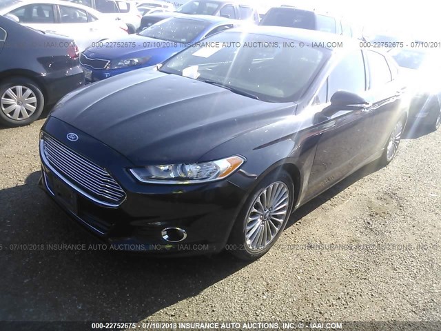 3FA6P0K91DR248786 - 2013 FORD FUSION TITANIUM BLACK photo 2