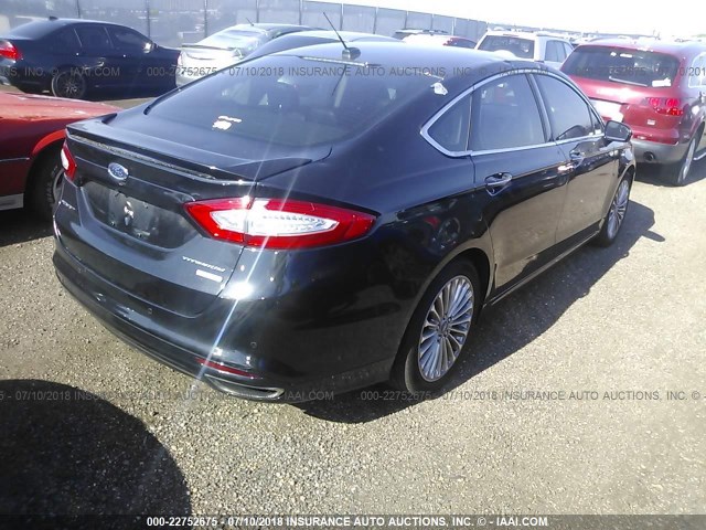 3FA6P0K91DR248786 - 2013 FORD FUSION TITANIUM BLACK photo 4