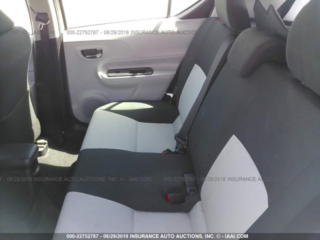 JTDKDTB39D1531171 - 2013 TOYOTA PRIUS C WHITE photo 8