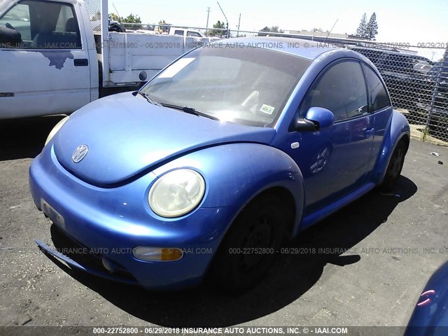 3VWDD21C11M464548 - 2001 VOLKSWAGEN NEW BEETLE GLX 蓝色 照片 2