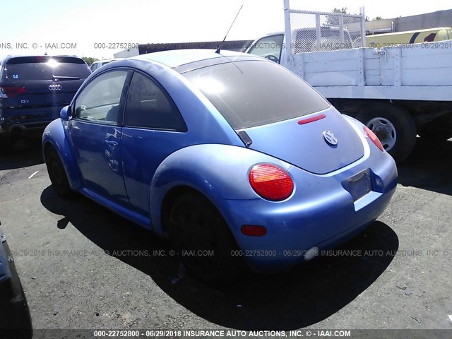 3VWDD21C11M464548 - 2001 VOLKSWAGEN NEW BEETLE GLX 蓝色 照片 3