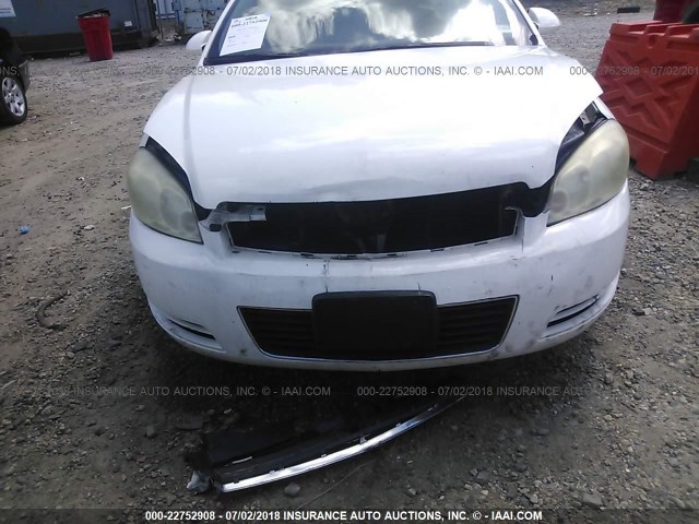 2G1WT58KX69226848 - 2006 CHEVROLET IMPALA LT WHITE photo 6