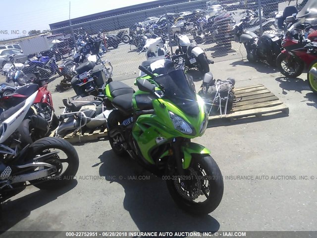 JKAEXEE11CDA00566 - 2012 KAWASAKI EX650 EC GREEN photo 1