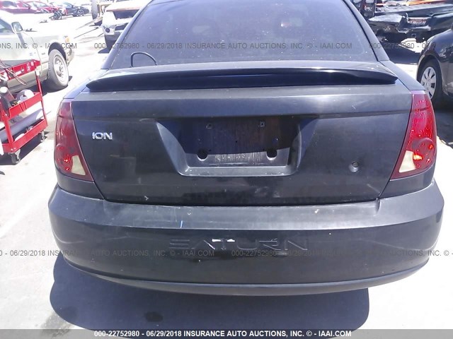 1G8AN12F73Z187230 - 2003 SATURN ION LEVEL 2 BLACK photo 6