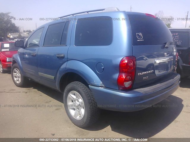 1D4HB48D45F551065 - 2005 DODGE DURANGO SLT BLUE photo 3