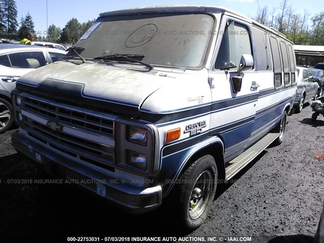 1GBEG25KXH7185883 - 1987 CHEVROLET SPORTVAN / VAN G20 WHITE photo 2