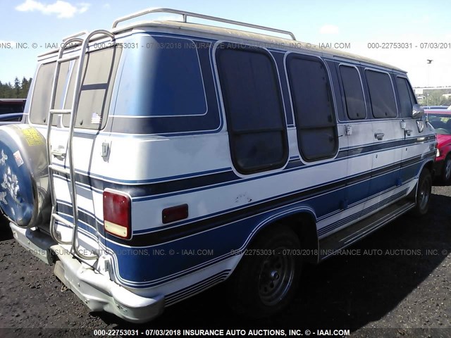 1GBEG25KXH7185883 - 1987 CHEVROLET SPORTVAN / VAN G20 WHITE photo 4