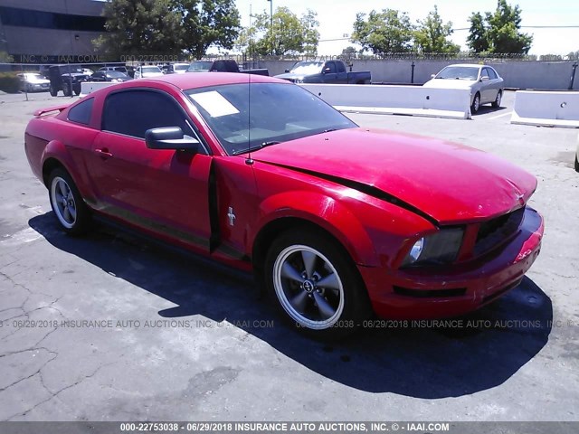 1ZVHT80N565103041 - 2006 FORD MUSTANG RED photo 1