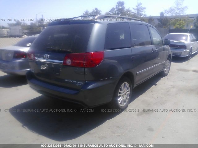 5TDBK22C37S006632 - 2007 TOYOTA SIENNA XLE/XLE LIMITED BLUE photo 4