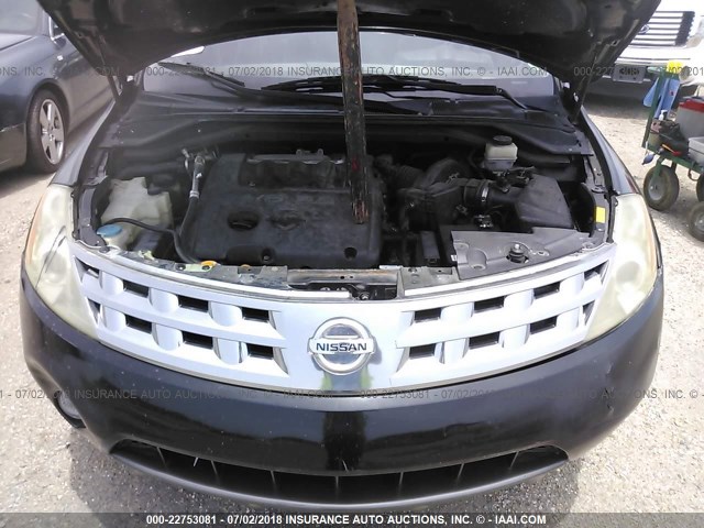 JN8AZ08T23W115052 - 2003 NISSAN MURANO SL/SE BLACK photo 10