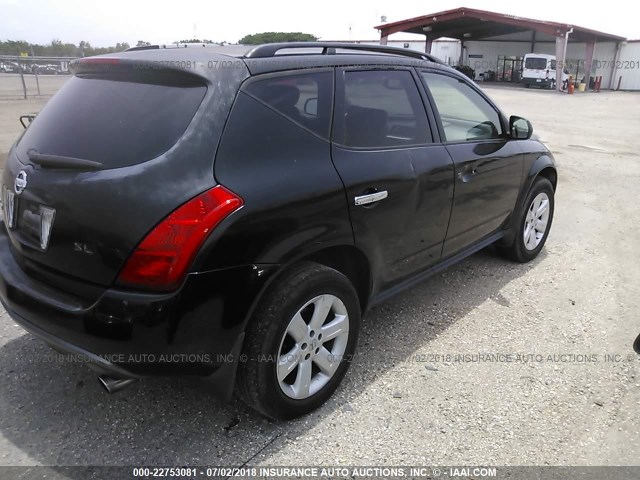 JN8AZ08T23W115052 - 2003 NISSAN MURANO SL/SE BLACK photo 4