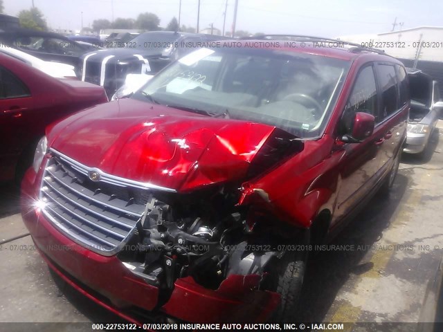 2A8HR54P28R782597 - 2008 CHRYSLER TOWN & COUNTRY TOURING RED photo 2