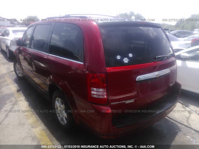 2A8HR54P28R782597 - 2008 CHRYSLER TOWN & COUNTRY TOURING RED photo 3