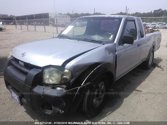 1N6DD26S21C388646 - 2001 NISSAN FRONTIER KING CAB XE SILVER photo 2