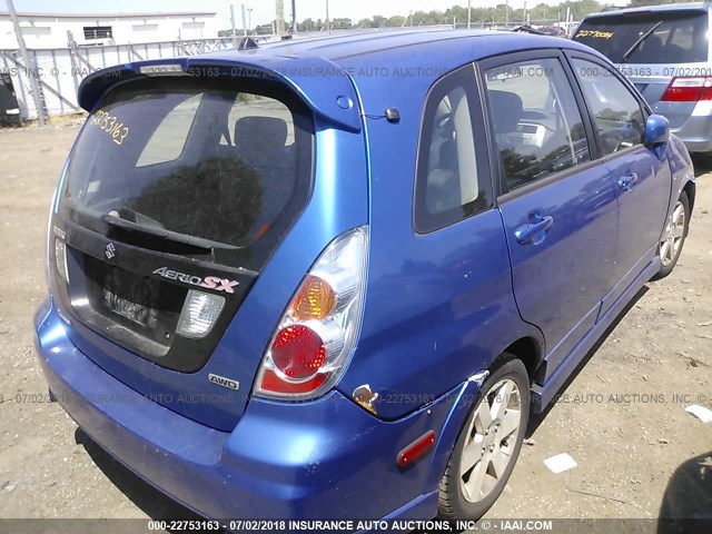 JS2RD61H955300915 - 2005 SUZUKI AERIO SX BLUE photo 4