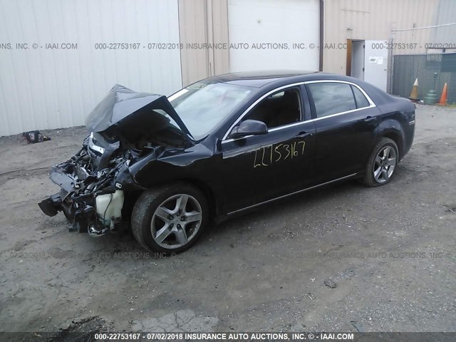 1G1ZC5E09AF170384 - 2010 CHEVROLET MALIBU 1LT შავი ფოტო 2