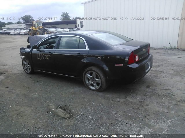 1G1ZC5E09AF170384 - 2010 CHEVROLET MALIBU 1LT შავი ფოტო 3