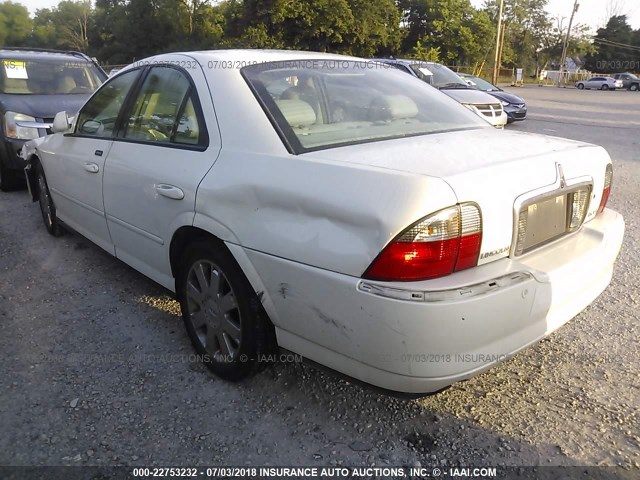 1LNHM87A24Y600770 - 2004 LINCOLN LS WHITE photo 3