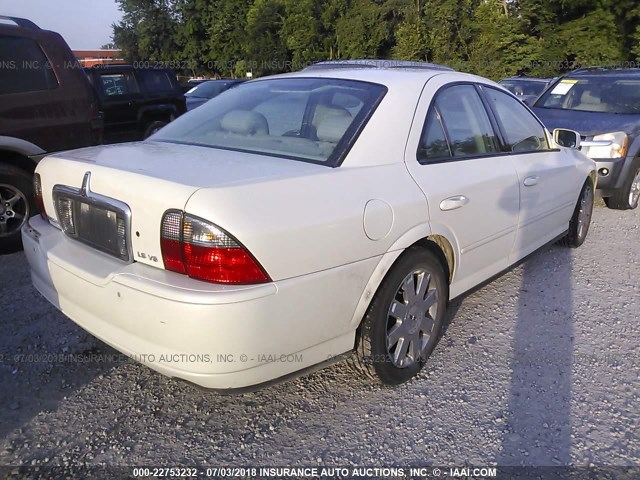 1LNHM87A24Y600770 - 2004 LINCOLN LS WHITE photo 4