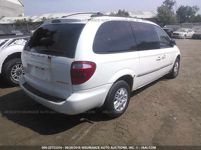 2B4GP443X1R305757 - 2001 DODGE GRAND CARAVAN SPORT WHITE photo 4